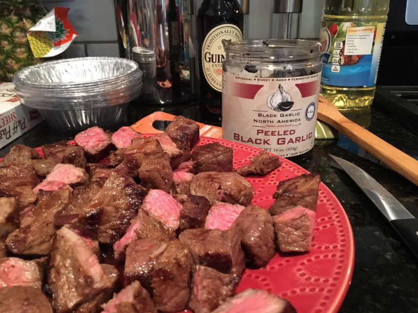 BEEF, ALE AND BLACK GARLIC PIE