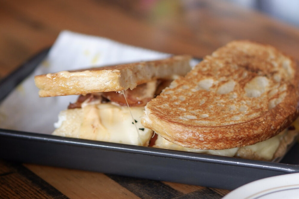 BLACK GARLIC GRILLED CHEESE SAMMY