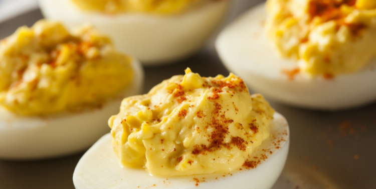 Delectable Black Garlic Deviled Eggs