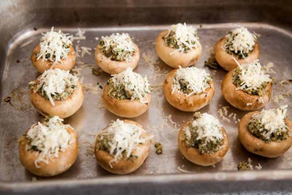OVERSTUFFED BLACK GARLIC MUSHROOMS