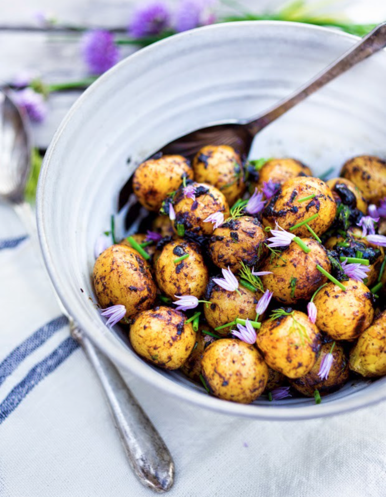 Recipe of the Week: Grilled Potato Salad with Black Garlic Vinaigrette