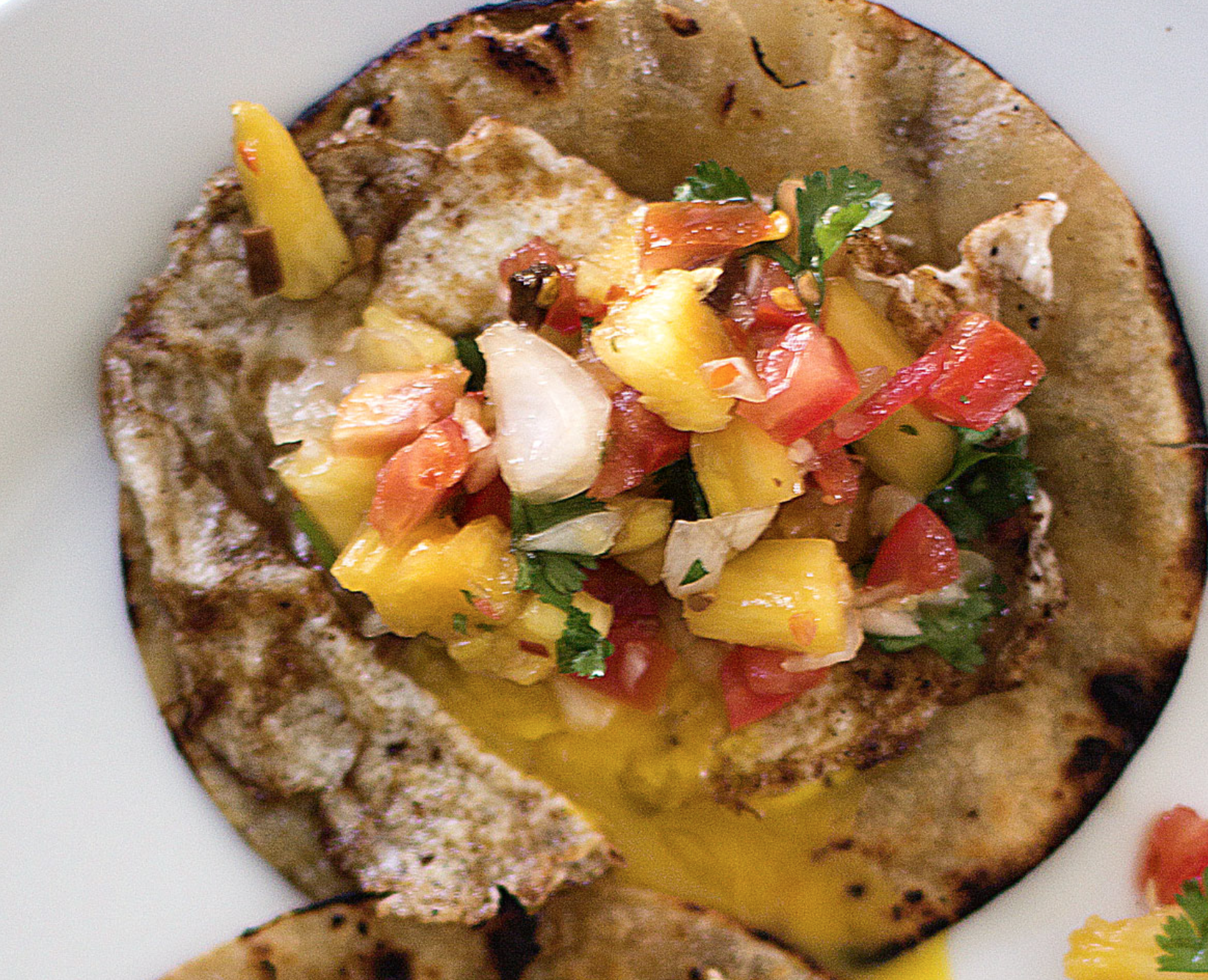 Recipe of the Week: Easter Brunch Crispy Egg Breakfast Tacos + Black Garlic Pineapple Salsa