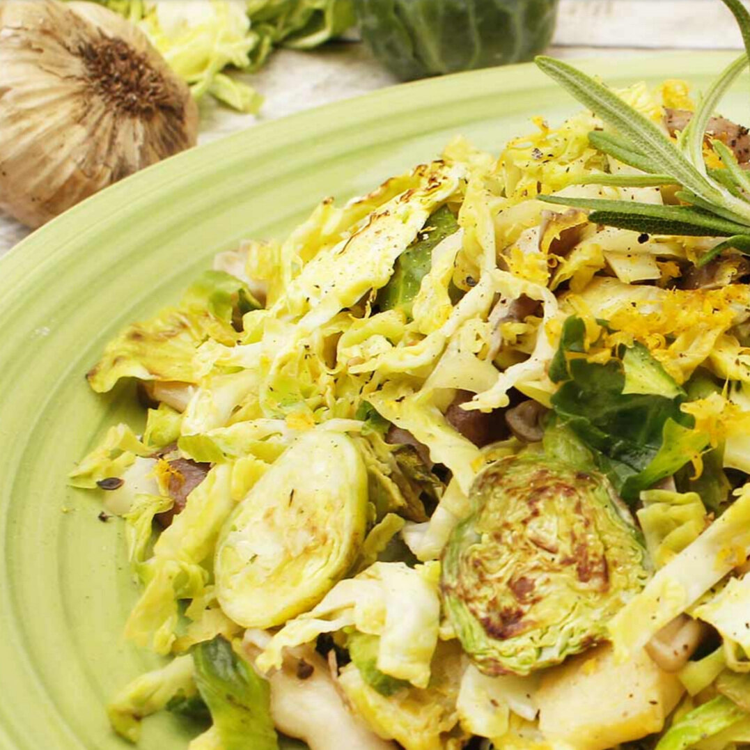 Black Garlic Recipe of the Week: Brussels Sprouts and Mushroom Saute!