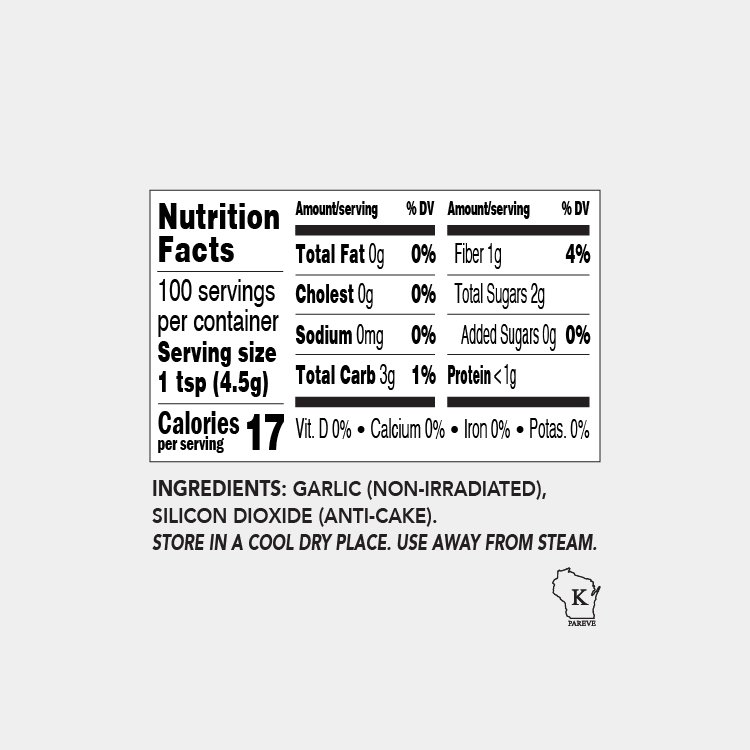 Granulated Black Garlic Powder – 1 lb Bulk – Conventional