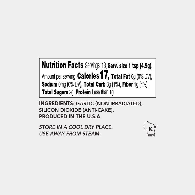 Granulated Black Garlic Powder – 2.1 oz Mini Shaker – Conventional