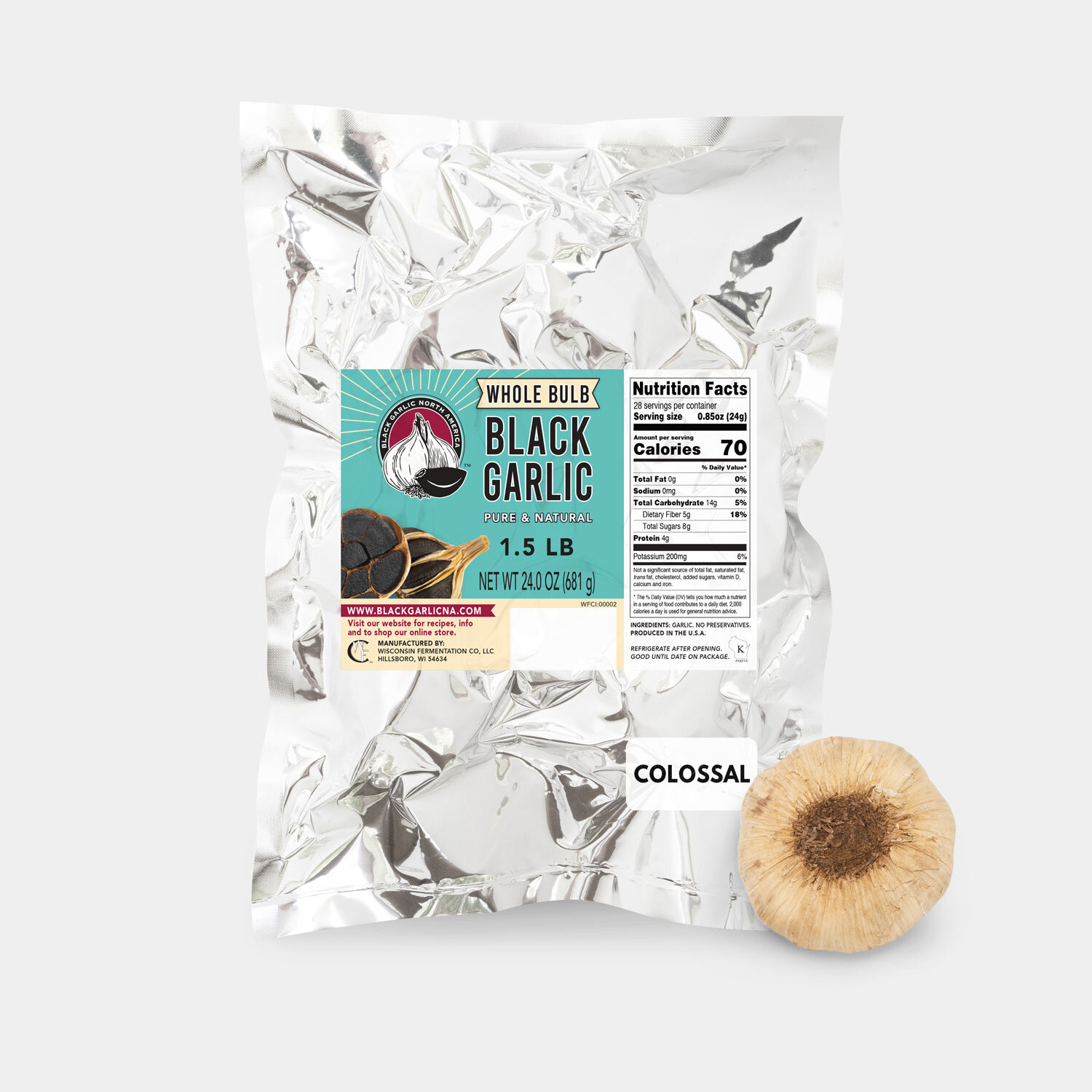 Colossal Black Garlic Whole Bulbs – 1.5 lb