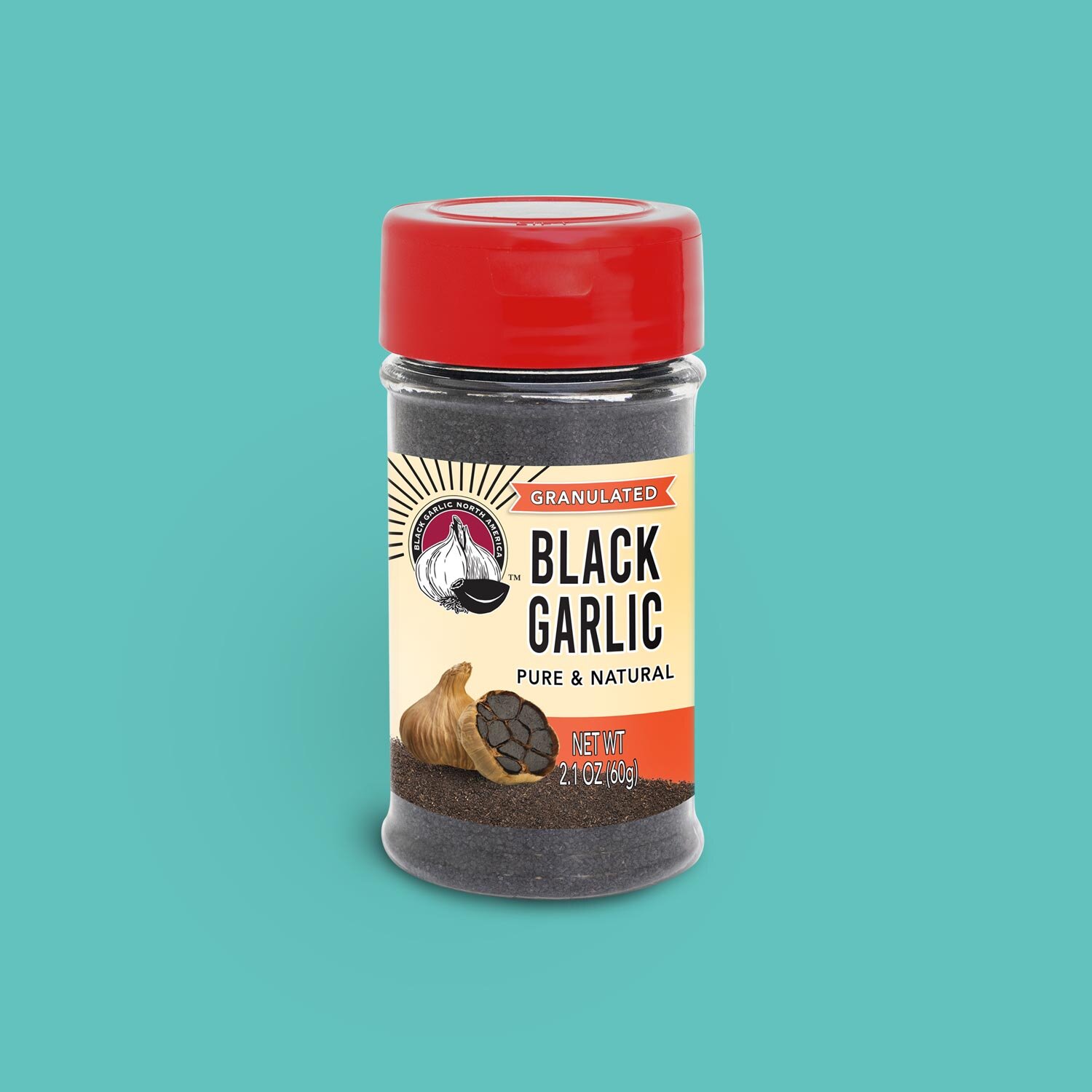 Granulated Black Garlic Powder – 2.1 oz Mini Shaker – Conventional